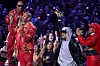 Spliff Star, Busta Rhymes, LL Cool J, and GloRilla onstage during the 2025 MTV Video Music Awards at UBS Arena on September 07, 2025 in Elmont, New York.