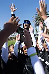 Anderson Paak with a girls soccer team.