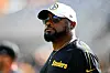 Head coach Mike Tomlin of the Pittsburgh Steelers looks on prior to a game against the Los Angeles Chargers at Acrisure Stadium on September 22, 2024 in Pittsburgh, Pennsylvania.