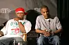50 Cent and T.I. during BET Awards 2007 - Nominees, Host and Honorees Announcement at Renaissance Hollywood Hotel in Hollywood, CA, United States.