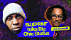 Graphic promoting a talk called Blueprint talks Big Ohio Status with Donwill on a bright abstract background.
