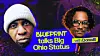 Graphic promoting a talk called Blueprint talks Big Ohio Status with Donwill on a bright abstract background.