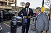 Pras Michel and lawyer David Kenner approach U.S. District Court in Washington, DC