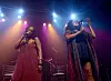Floetry performs onstage under colorful concert lights at Center Stage in Atlanta.