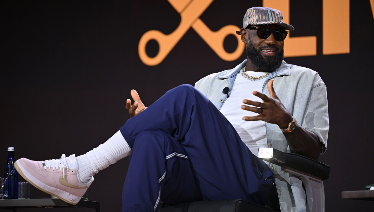 LeBron James speaking at Fanatics Fest NYC in July 2026
