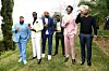 celebrity: DJ Khaled, Puff Daddy, Kevin Hart, JAY-Z, Biggs drinking wine