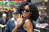 Actress and comedian Ayo Edebiri is seen arriving to GMA at ABC Times Square Studios on June 13, 2024 in New York City.