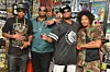 Anthony 'Krayzie Bone' Henderson, Charles C. 'Wish Bone' Scruggs, Stanley 'Flesh-n-Bone' Howse, Steven 'Layzie Bone' Howse of Bone Thugs-n-Harmony backstage at Revolution Live on September 28, 2019 in Fort Lauderdale, Florida.