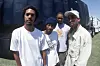Members of Souls of Mischief pose during Coachella 2001 at the Empire Polo Fields on April 28, 2001 in Indio, California.