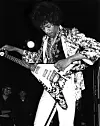 Jimi hendrix with a flying v