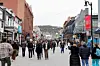 A view of the crowd on Main Street during the 2025 Sundance Film Festival on January 26, 2025 in Park City, Utah.