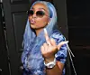 LightSkinKeisha blue middle finger