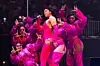 Cardi B wearing pink