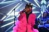 Lauryn Hill performs during the Hip Hop 50 Live concert, marking the 50th anniversary of the birth of hip hop, at Yankee Stadium in the Bronx borough of New York City on August 11, 2023.