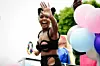 Janelle Monáe performs at the 2023 LA Pride Parade on June 11, 2023 in Hollywood, California.