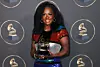 Newly-minted EGOT, Viola Davis accepts the award for Best Audio Book, Narration, and Storytelling at the 2023 Grammys.