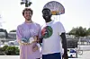 Jack Harlow as Jeremy and Sinqua Walls as Kamal in 20th Century Studios' White Men Can't Jump.