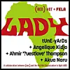 single artwork for ?uestlove x Tune-Yards Red Hot & Riot collaboration f/ Akua Naru, a cover of Fela Kuti's Nigerian Afrobeat classic 'Lady'