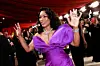 Angela Bassett purple dress