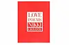 The cover of love poems by nikki giovanni is red and white.