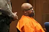 Marion 'Suge' Knight listens as his sentence is given inside the courtroom in Los Angeles, California on October 4, 2018 where he was sentenced to 28 years in state prison for the fatal confrontation outside a Compton burger stand nearly four years ago.