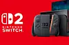 A promotional image for the Switch 2 showing the sleek looking new Nintendo device.