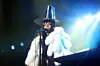 American singer-songwriter Erykah Badu performs on stage during Another Badu Birthday Bash concert at The Factory in Deep Ellum on February 24, 2023 in Dallas, Texas.