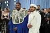 Colman Domingo and Lewis Hamilton, Met Gala Co-Chairs, attend the 2025 Met Gala Celebrating 'Superfine: Tailoring Black Style' at Metropolitan Museum of Art on May 05, 2025 in New York City.