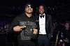 Inductee LL Cool J (L) and Jay-Z attend the 36th Annual Rock & Roll Hall Of Fame Induction Ceremony at Rocket Mortgage Fieldhouse on October 30, 2021 in Cleveland, Ohio.