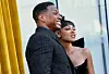 Meagan Good and Jonathan Majors attend the 5th Annual Hollywood Unlocked Impact Awards at The Beverly Hilton on June 20, 2025 in Beverly Hills, California.