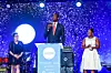 Global Humanitarian Award Honoree Dikembe Mutombo speaks at the Fourth Annual UNICEF Gala at The Foundry At Puritan Mill on April 12, 2018 in Atlanta, Georgia.