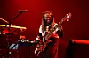 Thundercat makes a stank face and plays bass.