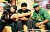 Marley Marl, KRS1 and 50 Cent during 50 Cent Host with Rap City with Special Guest KRS1 and Marley Marl at BET Rap City in New York, New York.